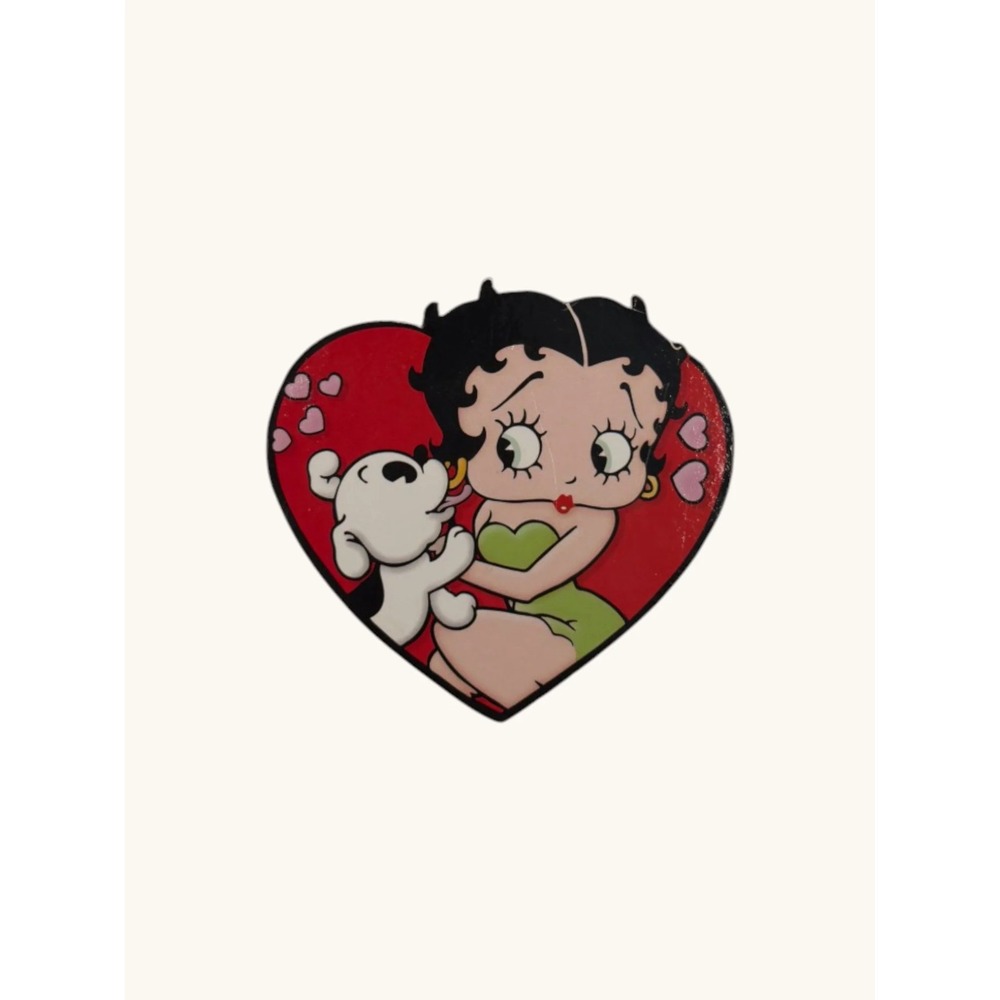 Vintage 1998 Betty Boop Heart Magnet Pudgy Dog Fleischer Studios King Features